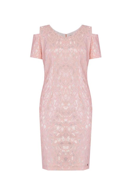 Wizytowa sukienka z opuszczanymi rękawkami.jpg