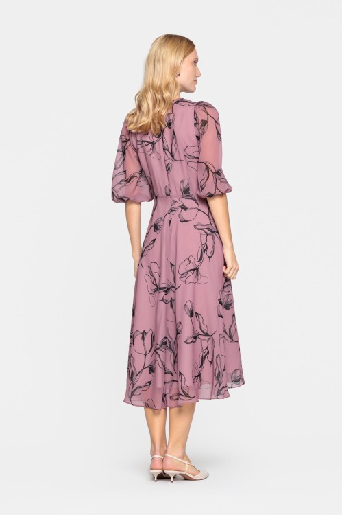 Elegancka sukienka w roślinny wzór2