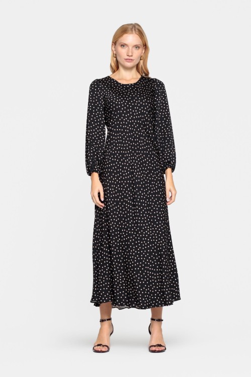 Sukienka maxi w drobny wzór