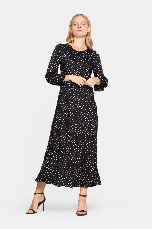 Sukienka maxi w drobny wzór1