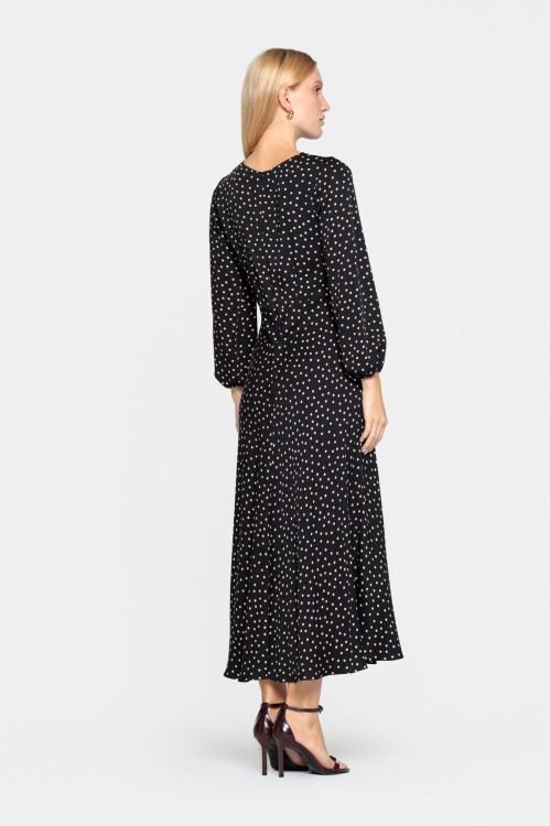 Sukienka maxi w drobny wzór2