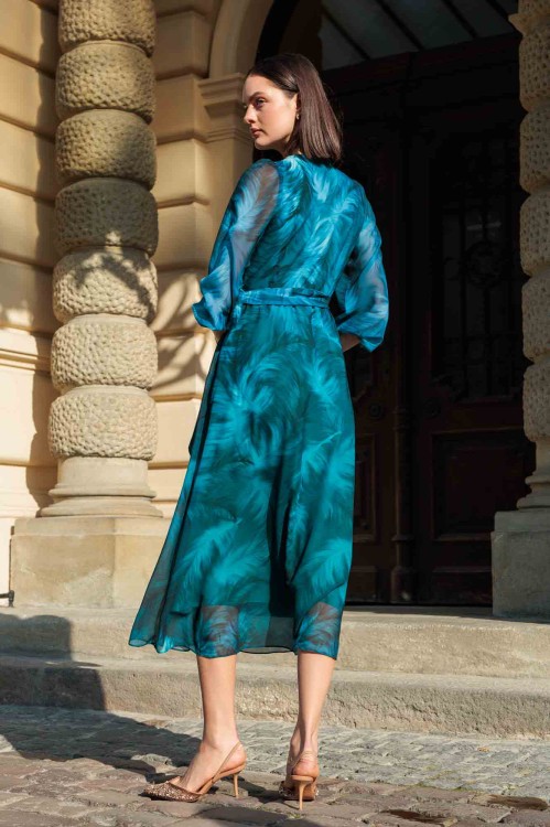 Wizytowa ciemnoszmaragdowa sukienka z szyfonu 4.jpg