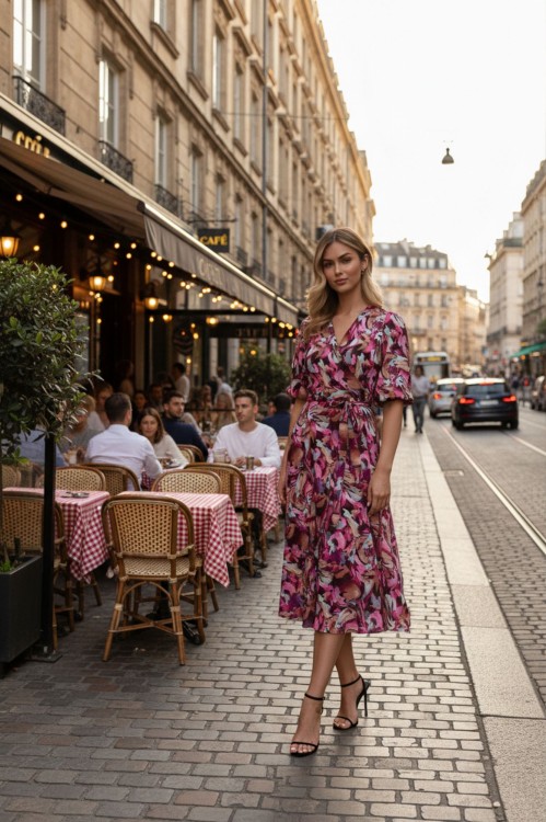 Wiskozowa midi sukienka  5